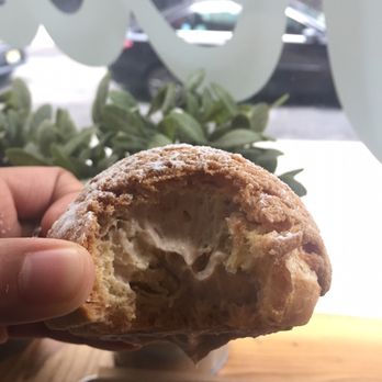 Bibble & Sip - Cross section of the earl grey cream puff. $3.81 - Coffee & Tea Near Me - New York, New York Bibble & Sip - Cross section of the earl grey cream puff. $3.81 - Coffee & Tea Near Me - New York, New York