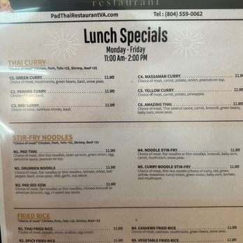Pad Thai Restaurant - Menu 6-16-26 - Thai Near Me - Mechanicsville, Virginia Pad Thai Restaurant - Menu 6-16-26 - Thai Near Me - Mechanicsville, Virginia