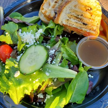 The Handlebar Pub & Grill - Grilled cheese panini with side salad - Pubs Near Me - Apache Junction, Arizona The Handlebar Pub & Grill - Grilled cheese panini with side salad - Pubs Near Me - Apache Junction, Arizona