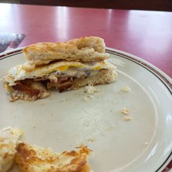Huddle House - Bacon and Cheese Egg Biscuit