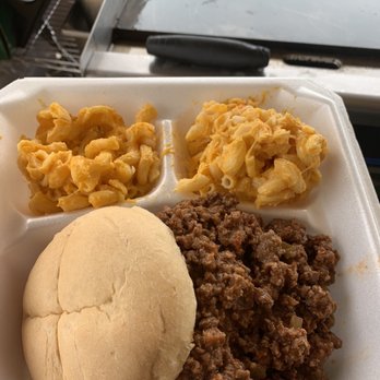 Murphy's Concessions - Sloppy joe special with Mac and cheese - Food Stands Near Me - Salamanca, New York Murphy's Concessions - Sloppy joe special with Mac and cheese - Food Stands Near Me - Salamanca, New York