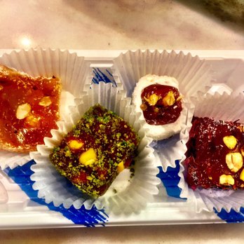 Oasis Grill - Their desserts r good 2! I tried their baklava, pistachio, rose n hazelnut mini pastries. - Mediterranean Near Me - San Francisco, California