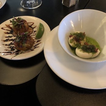 Cork & Fork - Thai Shrimp Cakes and Everything Deviled Eggs - New American Near Me - Indio, California