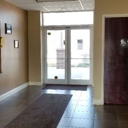 Occu-Med Express Medical Clinic - Front entrance, and restroom location.