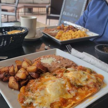 Casa Moreno - Huevos Rancheros in the foreground and Huevos a la Mexicana in the background - Mexican Near Me - Covina, California
