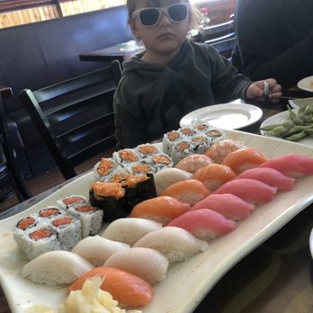 Sushi 33 - #Pinajo enjoying the fresh sushi platter.  Party Platter - Sushi Bars Near Me - Queens, New York