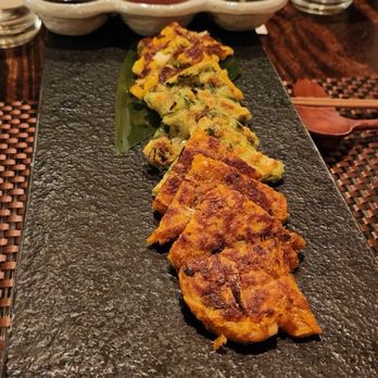 HanGawi - Korean pancakes platter - Vegetarian Near Me - New York, New York HanGawi - Korean pancakes platter - Vegetarian Near Me - New York, New York