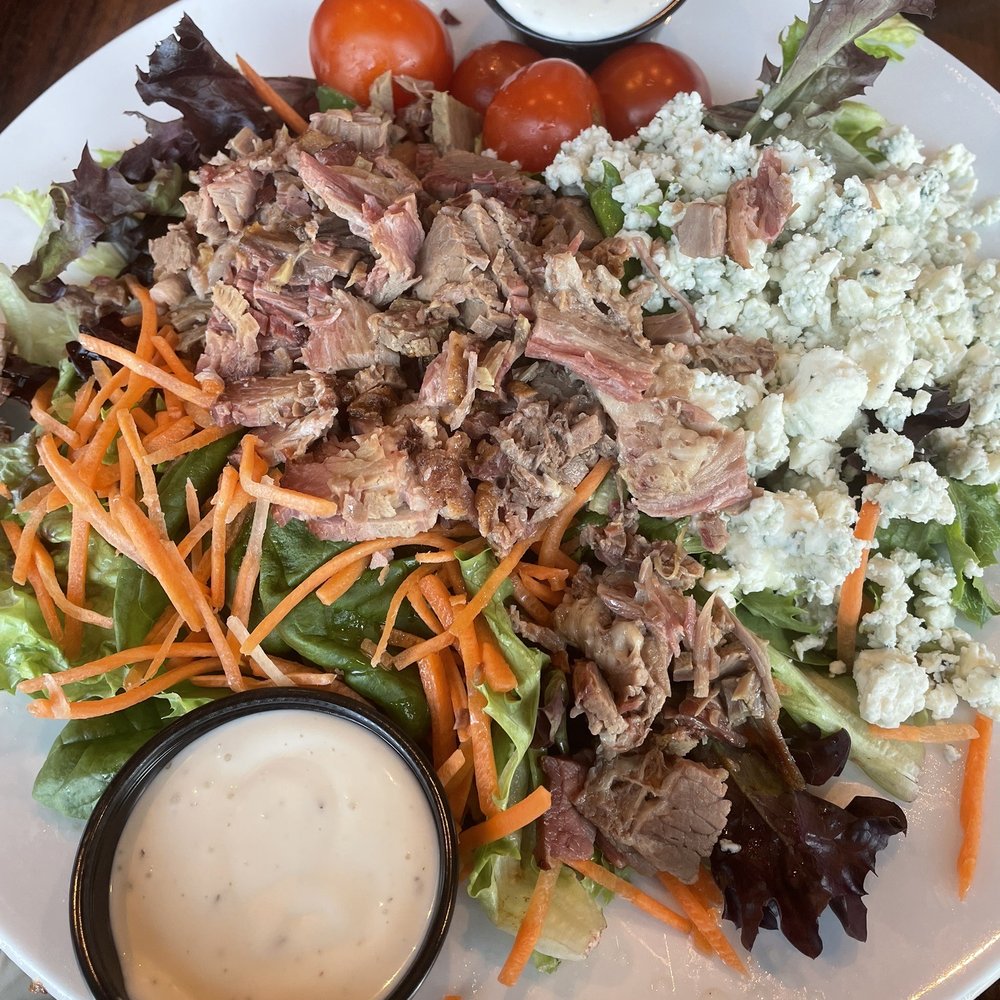 Blue Note - Black and Blues salad. Big size and brisket was very tender and juicy - Sports Bars Near Me - St. Louis, Missouri Blue Note - Black and Blues salad. Big size and brisket was very tender and juicy - Sports Bars Near Me - St. Louis, Missouri