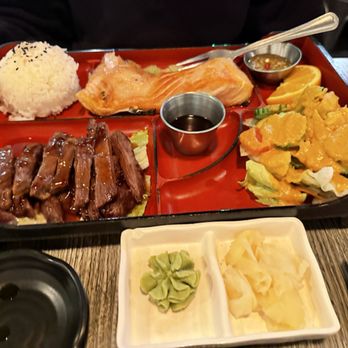 All That Sushi - Salmon collar entre with side of beef teriyaki - Sushi Bars Near Me - Chino Hills, California All That Sushi - Salmon collar entre with side of beef teriyaki - Sushi Bars Near Me - Chino Hills, California