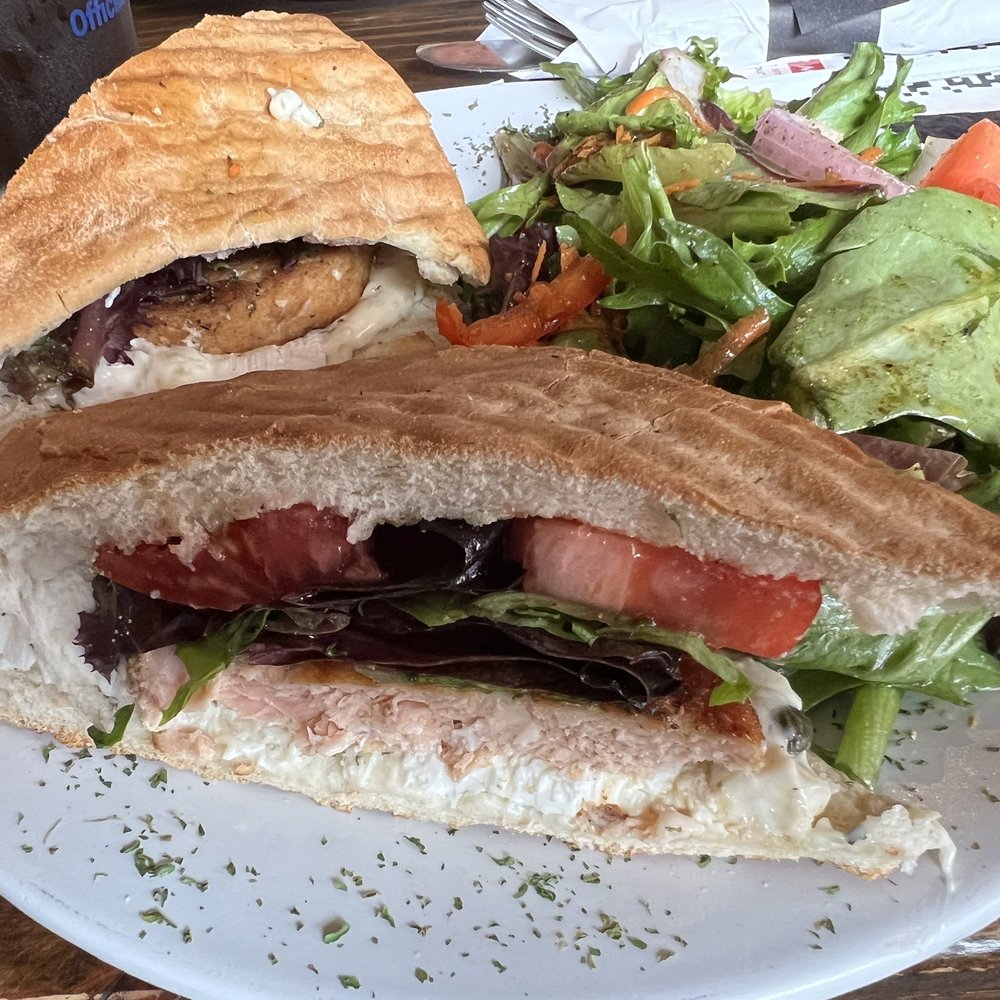 Lemoni Cafe - Salmon Burger and Goat Cheese Panini - Breakfast & Brunch Near Me - Miami, Florida