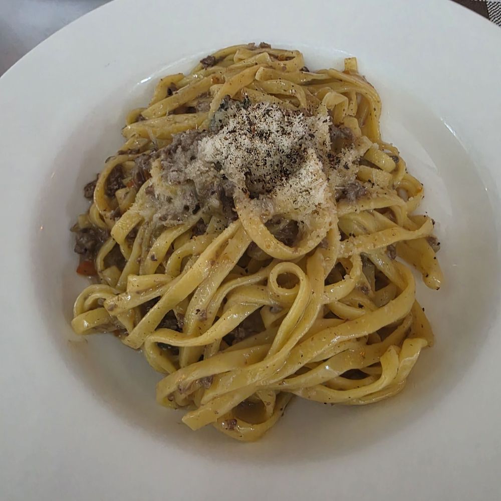 Zimmi's - La pastasciutta - tagliatelle with chicken ragout - American Near Me - New York, New York Zimmi's - La pastasciutta - tagliatelle with chicken ragout - American Near Me - New York, New York