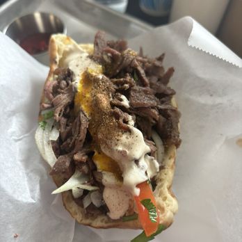 Avi Cue - Wagyu Shawarma 1/2 Sandwich - Middle Eastern Near Me - Los Angeles, California Avi Cue - Wagyu Shawarma 1/2 Sandwich - Middle Eastern Near Me - Los Angeles, California