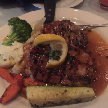 Fresco II - Mango pork chop with garlic mashed potatoes - Greek Near Me - Palmdale, California