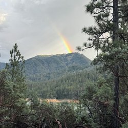 Hirz Bay Campground - View from our campsite after some rain