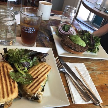 Love Lane Kitchen - Goat cheese/veggie panini.  Black bean burger. - Breakfast & Brunch Near Me - Mattituck, New York