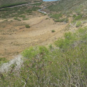 Makapu'u Point Lighthouse Trail - Looking back, you can see all the way to the ocean - Hiking Near Me - Honolulu, Hawaii Makapu'u Point Lighthouse Trail - Looking back, you can see all the way to the ocean - Hiking Near Me - Honolulu, Hawaii