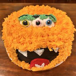 An orange monster cake An orange monster cake
