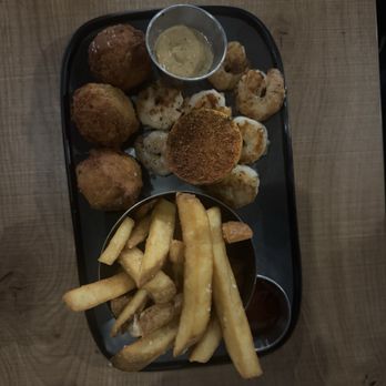 Brink's Tavern - Grilled shrimp platter with hushpuppies and fries - Seafood Near Me - North Augusta, South Carolina