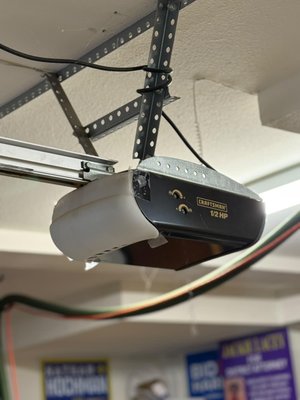 Garage Door Opener Replacement - Replaced an old Craftsman opener with a new LiftMaster garage door opener. Professional installation with smoother, quieter and more reliable operation.