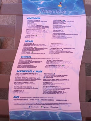 Menu photo 8 The Water's Edge Bar & Grill Palm Desert, CA Menu photo 8 The Water's Edge Bar & Grill Palm Desert, CA