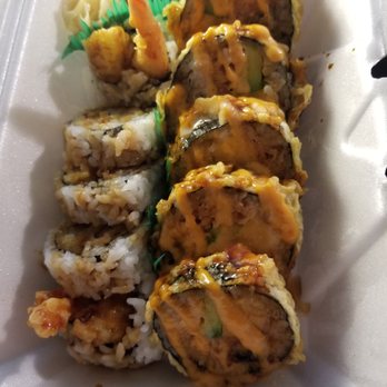 Fat Salmon Sushi - Tempura shrimp roll and Yam Yam roll - Sushi Bars Near Me - Hamtramck, Michigan