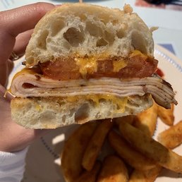 Turkey melt with fries Turkey melt with fries