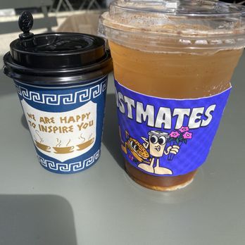 Alfred Coffee - Look at the almond milk chucks on the bottom of this iced americano. - Coffee & Tea Near Me - Studio City, California