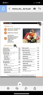 Menu photo 7 Nishino Sushi Kamloops, BC Menu photo 7 Nishino Sushi Kamloops, BC