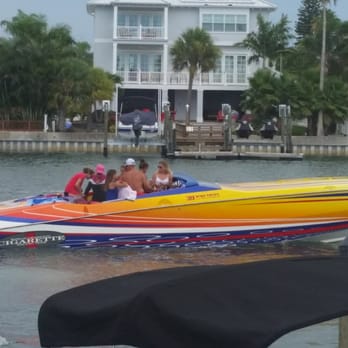 The Wharf - The World champion cigarette speed boat's engine sounded pretty bad assed!! - Seafood Near Me - St Pete Beach, Florida