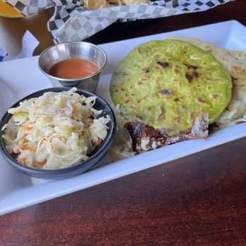 Delmy's Pupuseria - Pupusas are my language. Espinacas y queso, jalapeño y queso & calabaza y queso - Salvadoran Near Me - Austin, Texas