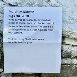 Henry Sheldon Museum of Vermont History - Big Fish Art in the garden-2025