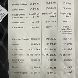 Shrimp & Co - Menu