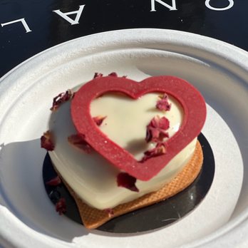 Maison Alyzee - Valentine Special. White chocolate mouse with rose and tart raspberry inside - Bakeries Near Me - Mountain View, California Maison Alyzee - Valentine Special. White chocolate mouse with rose and tart raspberry inside - Bakeries Near Me - Mountain View, California