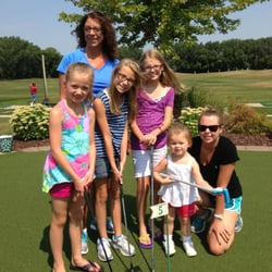 Family fun on the practice green.