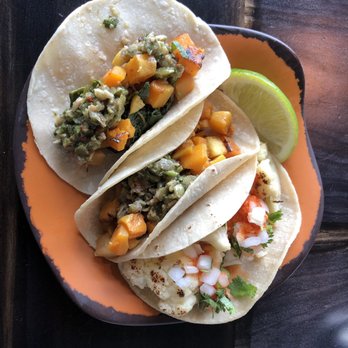 Mas Taco Bar - Butternut squash tacos and roasted cauliflower taco. So delicious. - Breakfast & Brunch Near Me - Folsom, California Mas Taco Bar - Butternut squash tacos and roasted cauliflower taco. So delicious. - Breakfast & Brunch Near Me - Folsom, California