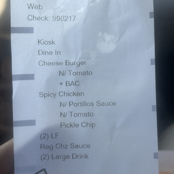 Portillo's Scottsdale - RECEIPT ORDER - Hot Dogs Near Me - Scottsdale, Arizona