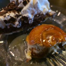 Coyote Moon Grille - Dessert tray. French silk pie and caramel roll homemade