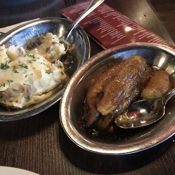 Texas de Brazil - Pittsburgh - The Garlic Mashed Potatoes and Sweet Fried Bananas that are complimentary with your purchase. - Brazilian Near Me - Pittsburgh, Pennsylvania Texas de Brazil - Pittsburgh - The Garlic Mashed Potatoes and Sweet Fried Bananas that are complimentary with your purchase. - Brazilian Near Me - Pittsburgh, Pennsylvania