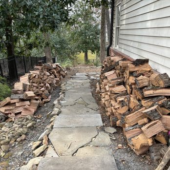 Total Brush Removal - After photo of newly chopped firewood - Lawn Services Near Me Total Brush Removal - After photo of newly chopped firewood - Lawn Services Near Me
