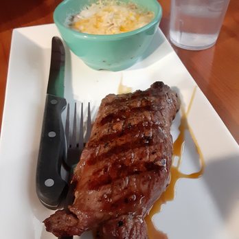 Lonigan's - Elk Sirloin ($22.95). DO NOT ORDER THIS. Super tough, chewy, and tasted terrible. And I don't throw around the word "terrible" often. - Karaoke Near Me - Estes Park, Colorado