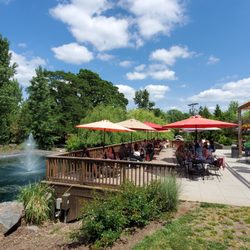 The tasting room patio