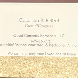 Good Company Home Care - We can help keep your love one in the privacy of their home.