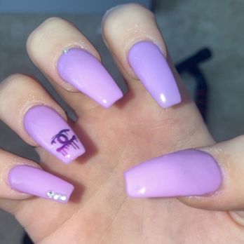 Q Nails - Coffin Purple Chanel Nails - Nail Salons Near Me - Santa Ana, California Q Nails - Coffin Purple Chanel Nails - Nail Salons Near Me - Santa Ana, California