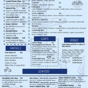 Sonny's Canal House - Menu from their website - American Near Me - Baldwin, New York Sonny's Canal House - Menu from their website - American Near Me - Baldwin, New York