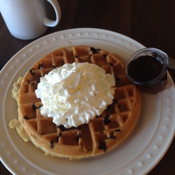 Orange Cafe Bistro - chocolate chip waffle! YUM - Breakfast & Brunch Near Me - Orange, California