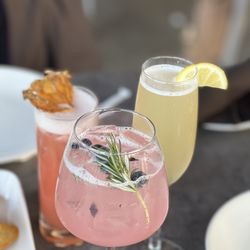 Di Campli’s Italian Ristorante - Blue Blue-Rose Spritzer (front), Our Mai Tai (back left), Bikini Martini (back right)