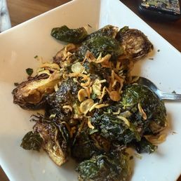 Crispy Brussels Sprouts - veryy oily which makes it yum yum Crispy Brussels Sprouts - veryy oily which makes it yum yum