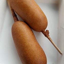 Flying J Travel Center - "Corn dogs are typically found at county fairs, carnivals, sports arenas, food courts in malls, and roadside eateries."