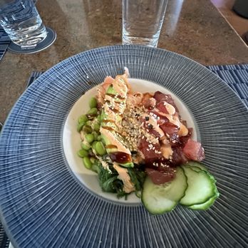 Coliseum Pool and Grill - Poke bowl split for sharing - New American Near Me - Newport Coast, California Coliseum Pool and Grill - Poke bowl split for sharing - New American Near Me - Newport Coast, California