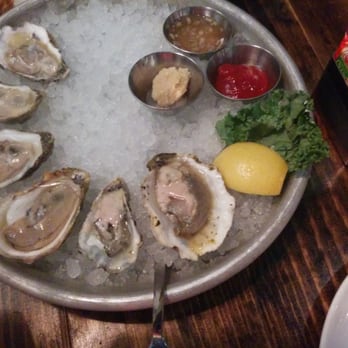 Plank Provisions - One of each kind of oyster they offer - Seafood Near Me - Omaha, Nebraska Plank Provisions - One of each kind of oyster they offer - Seafood Near Me - Omaha, Nebraska